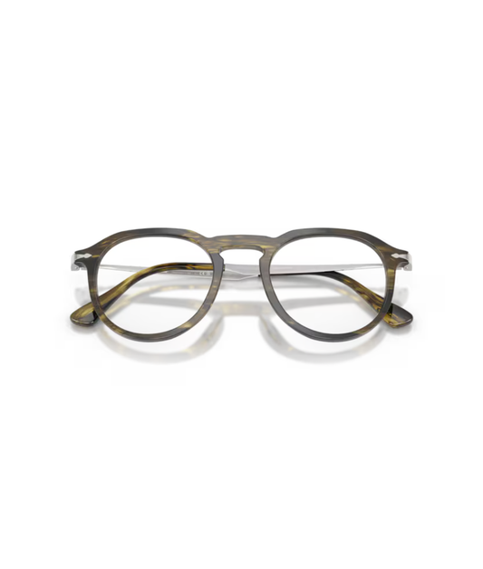 Striped black & olive green