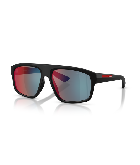 Matte black-Dark grey mirror blue/red