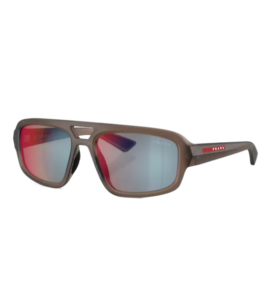 Frosted Brown-Red/Blue