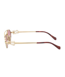 Pale Gold-Dark Pink Silver