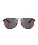 Rubber black-Dark grey mirror blue/red