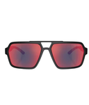 Black rubber-Dark grey mirror blue/red
