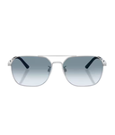 Brushed silver-Sky gradient wash to dark