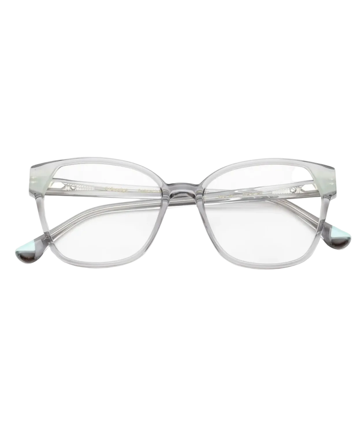 Grey Transparent/Turquoise