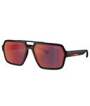 Black rubber-Dark grey mirror blue/red