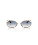 Pale gold-Clear Gradient Light Blue