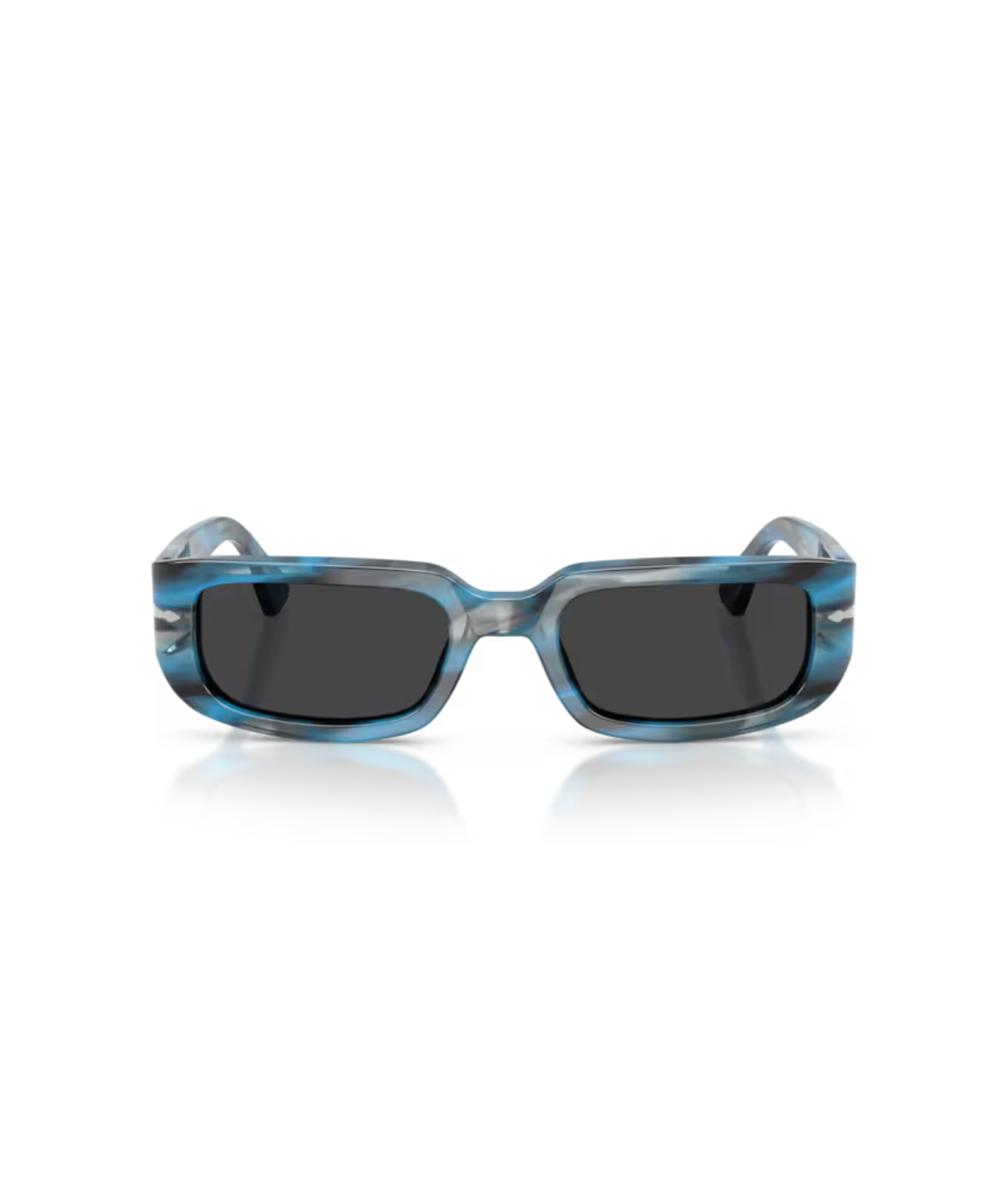 Striped blue and grey-Polarized black