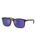 Matte grey-Dark blue mirror violet