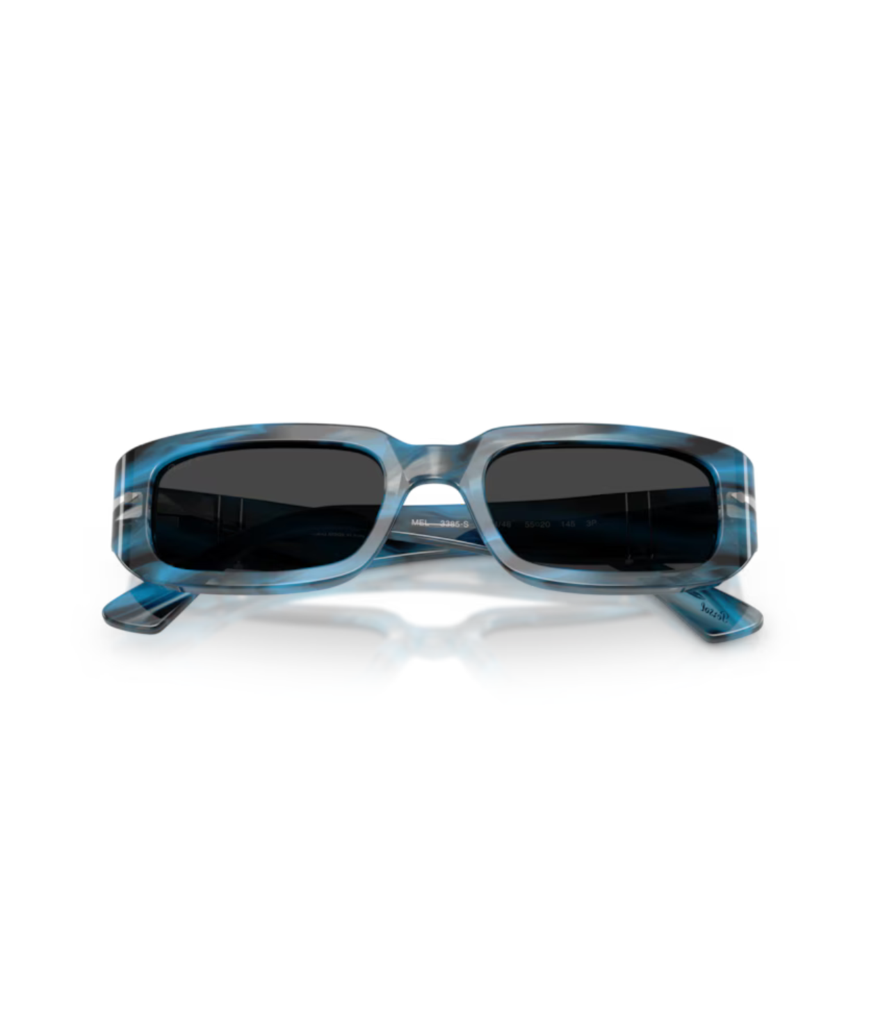 Striped blue and grey-Polarized black