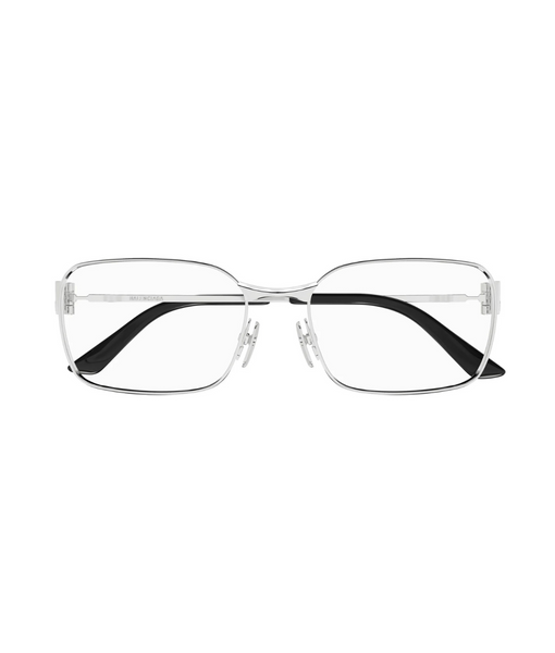 Balenciaga BB0340O Square Eyeglasses Black Clear Metal