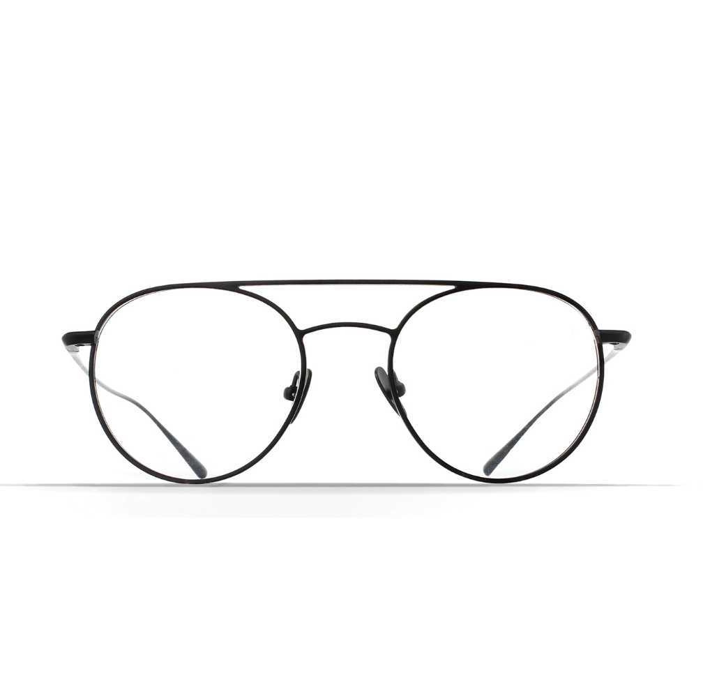 Brett Clint Pilot Eyeglasses-Handcrafted titanium" and "modern, masculine aesthetic- VISIONMOOD