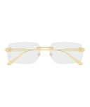 Cartier Santos CT0655O rimless rectangle eyeglasses in Gold, front view