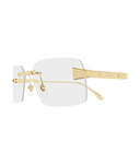 Cartier Santos CT0655O rimless rectangle eyeglasses in Gold, side view