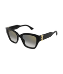 Cartier C de Cartier CT0666S cat eye sunglasses in Black-Grey, three-quarter view