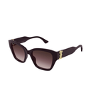 Cartier C de Cartier CT0666S cat eye sunglasses in Burgundy-Red, three-quarter view