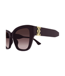 Cartier C de Cartier CT0666S cat eye sunglasses in Burgundy-Red, side view