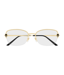 Cartier Panthère CT0679O semi-rimless rectangle eyeglasses in Gold, front view