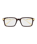 Cartier Santos CT0653O rectangle eyeglasses in Havana, front view