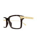 Cartier Santos CT0653O rectangle eyeglasses in Havana, side view