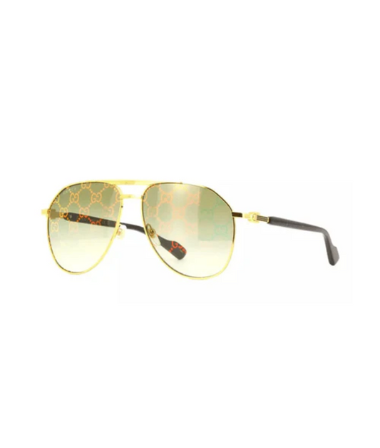 Gucci Lettering GG1220S Aviator Sunglasses Iconic Italian Style Available at VISIONMOOD