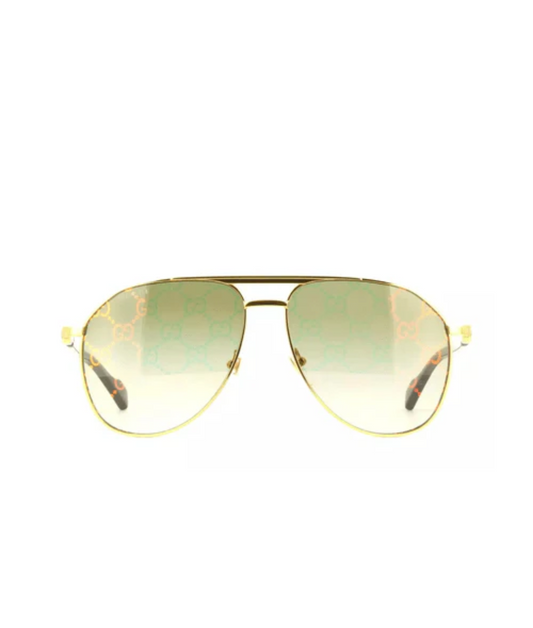 Gucci Lettering GG1220S Aviator Sunglasses Iconic Italian Style Available at VISIONMOOD