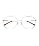 Gucci GG1417OA oval eyeglasses in Silver, front view