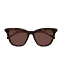 Gucci GG2032S cat eye sunglasses in Havana-Brown, front view