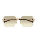 Gucci GG2229SA butterfly sunglasses in Gold-Brown, front view