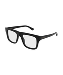 Gucci GG2242O rectangle eyeglasses in Black, three-quarter view