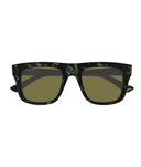 Gucci GG2242S rectangle sunglasses in Havana-Green, front view