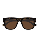Gucci GG2242S rectangle sunglasses in Havana-Brown, front view