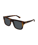 Gucci GG2242S rectangle sunglasses in Havana-Grey, three-quarter view