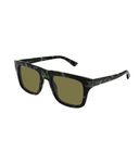 Gucci GG2242S rectangle sunglasses in Havana-Green, three-quarter view