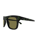 Gucci GG2242S rectangle sunglasses in Havana-Green, side view