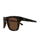 Gucci GG2242S rectangle sunglasses in Havana-Brown, side view