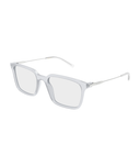 Gucci GG2252O rectangle eyeglasses in Grey, three-quarter view