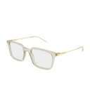 Gucci GG2252O rectangle eyeglasses in Green, three-quarter view