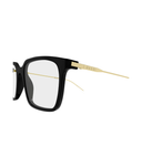 Gucci GG2252O rectangle eyeglasses in Black, side view