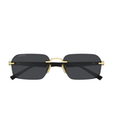 Gucci GG2259S rectangle sunglasses in Gold-Grey, front view