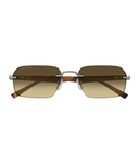 Gucci GG2259S rectangle sunglasses in Ruthenium-Brown, front view