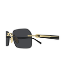 Gucci GG2259S rectangle sunglasses in Gold-Grey, side view