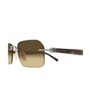 Gucci GG2259S rectangle sunglasses in Ruthenium-Brown, side view