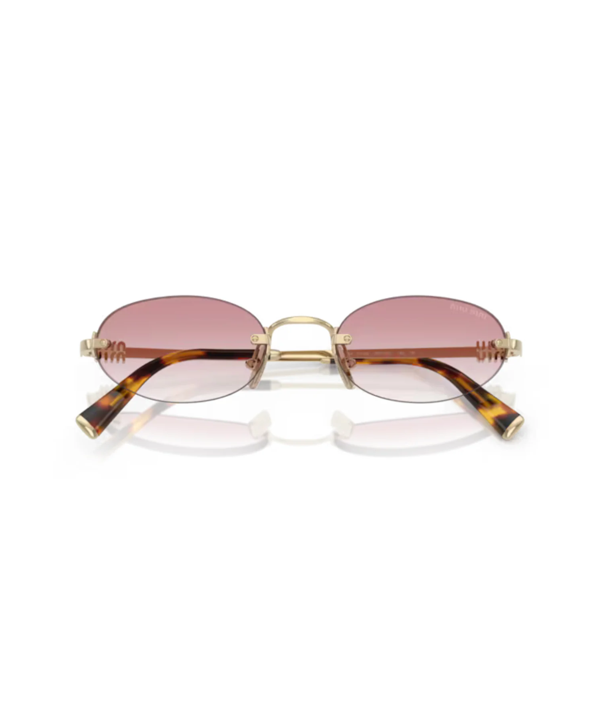 Pale gold-Clear gradient pink