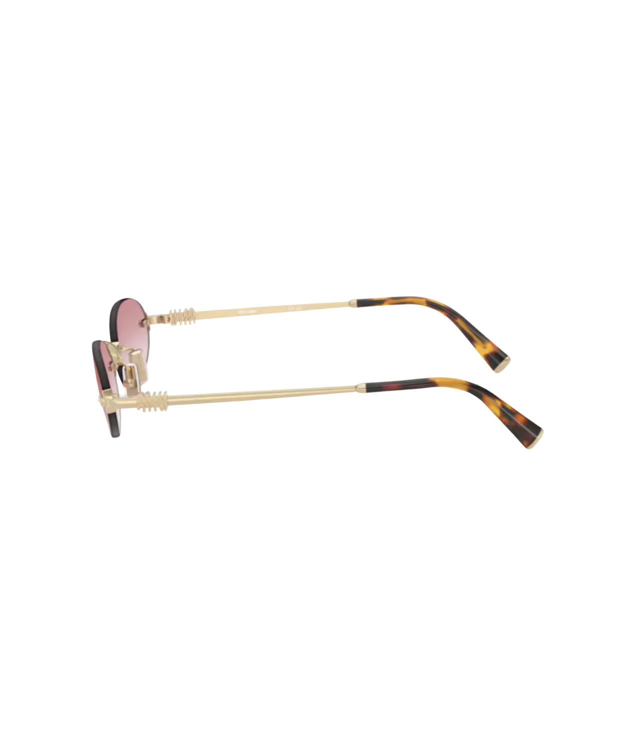 Pale gold-Clear gradient pink