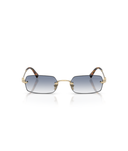 Pale Gold-Clear Gradient Light Blue