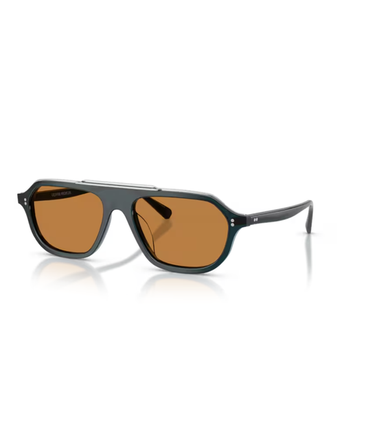 Midnight teal-Cognac
