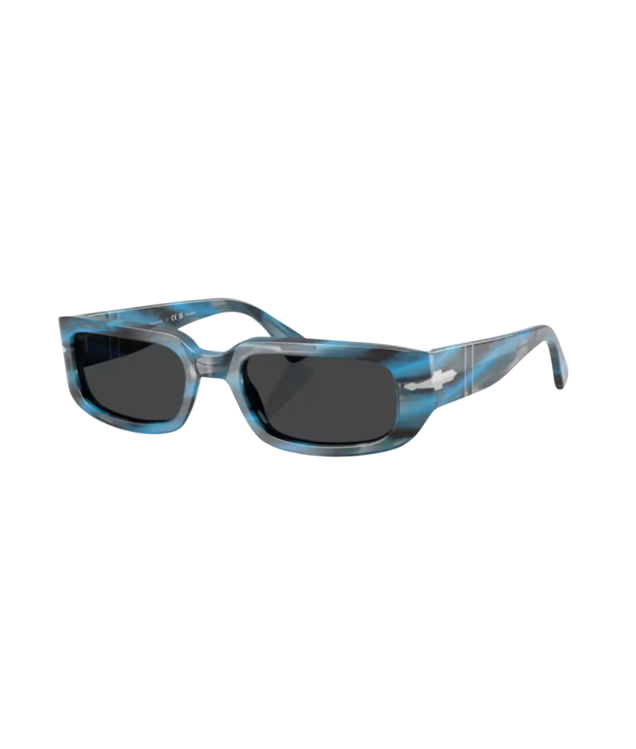 Striped blue and grey-Polarized black