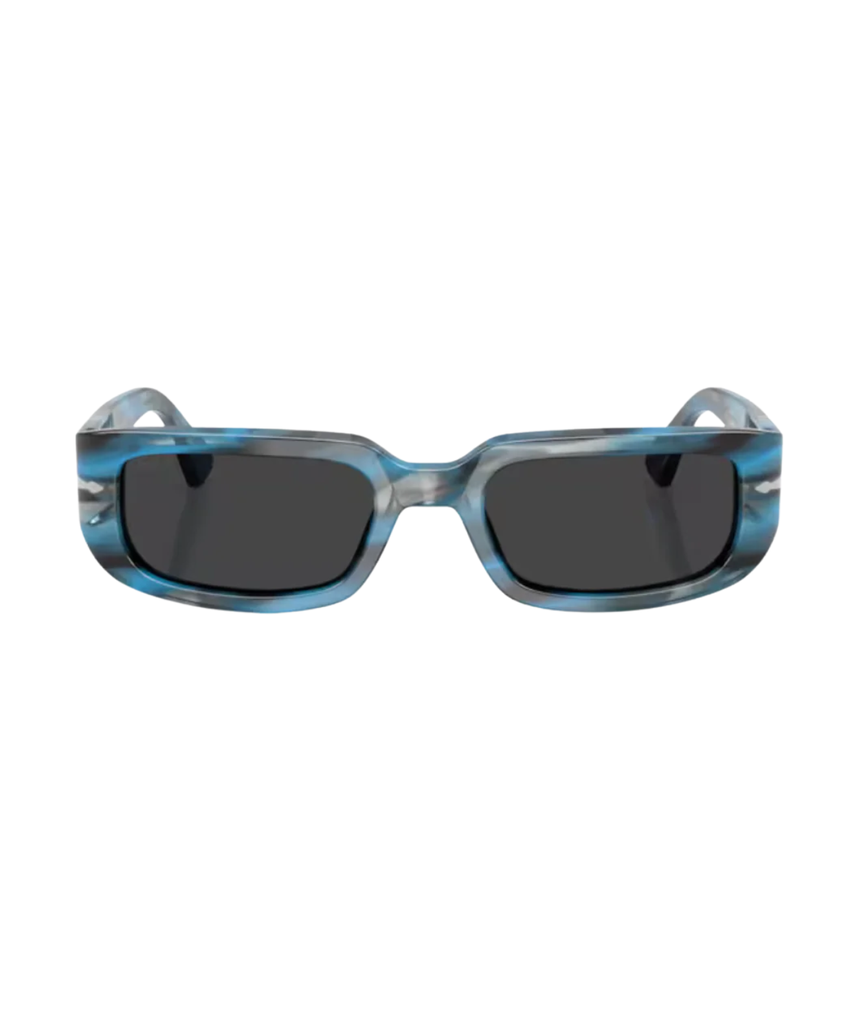 Striped blue and grey-Polarized black