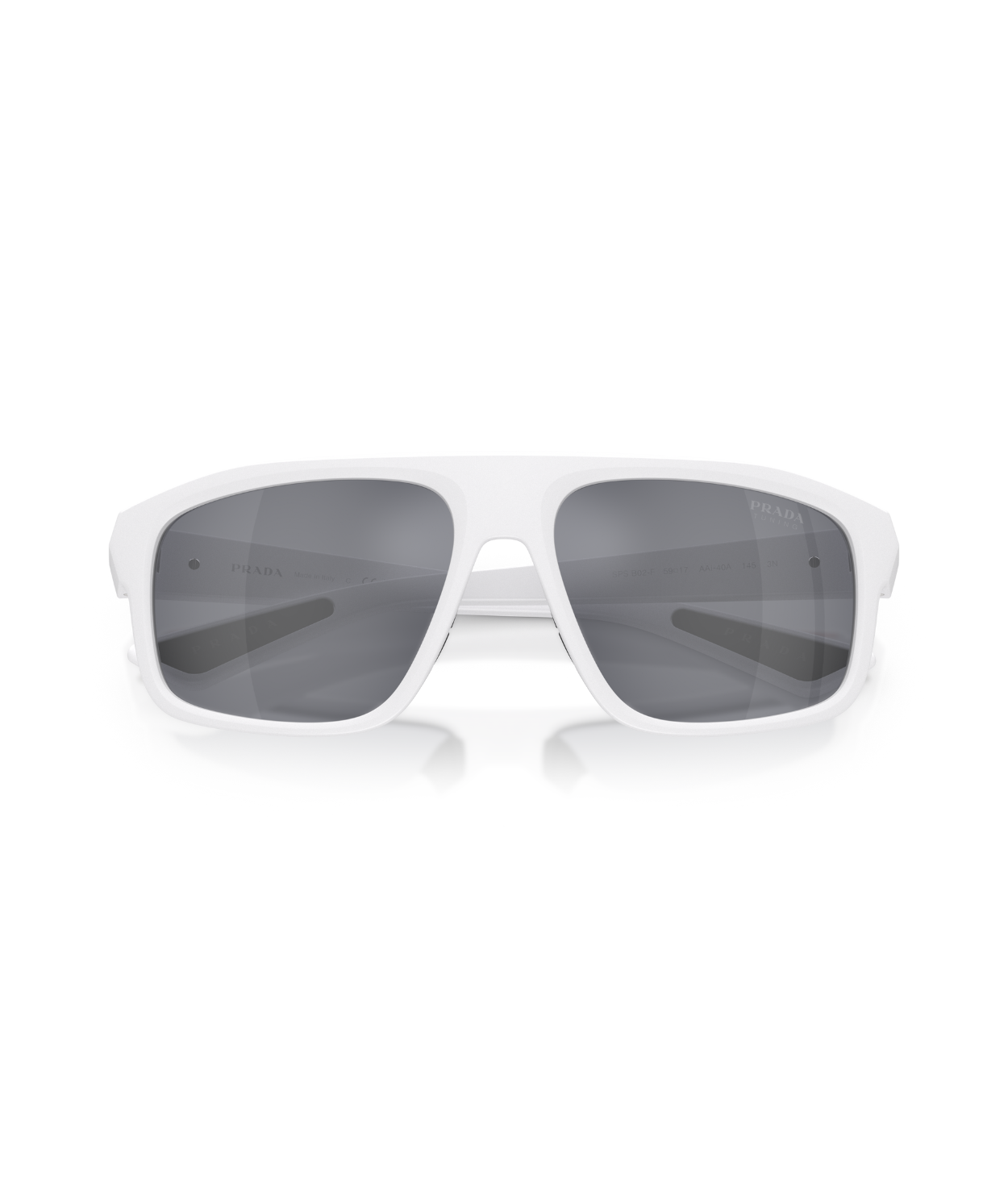 Matte white-Light blue mirror silver