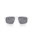 Matte white-Light blue mirror silver